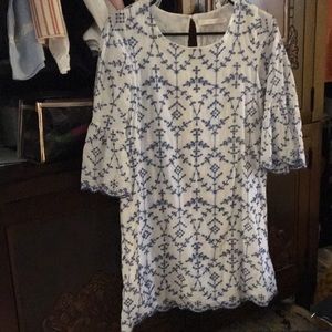 Zara embroidered dress